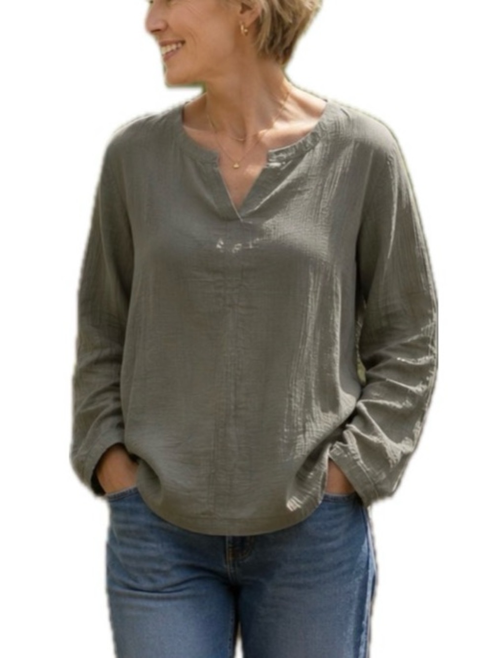 Tunic Blouse, Green Womens Size XL.